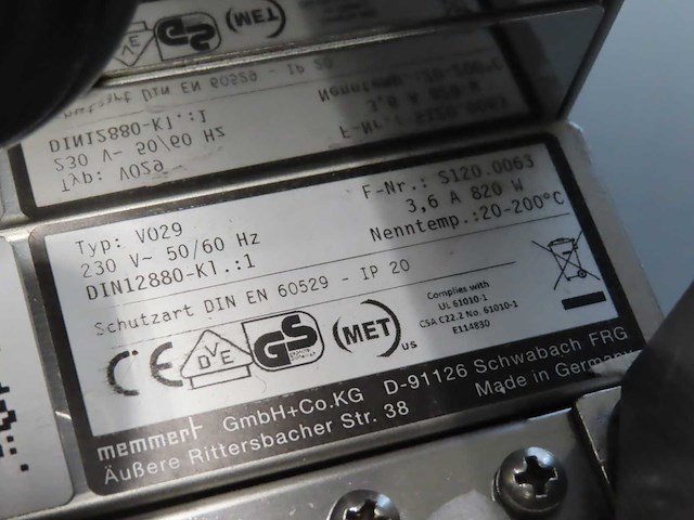 Memmert - v029 - vacuumoven - afbeelding 6 van  6