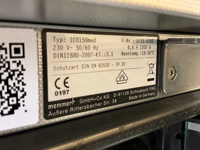 Memmert ic0150med co2-incubator - afbeelding 6 van  6