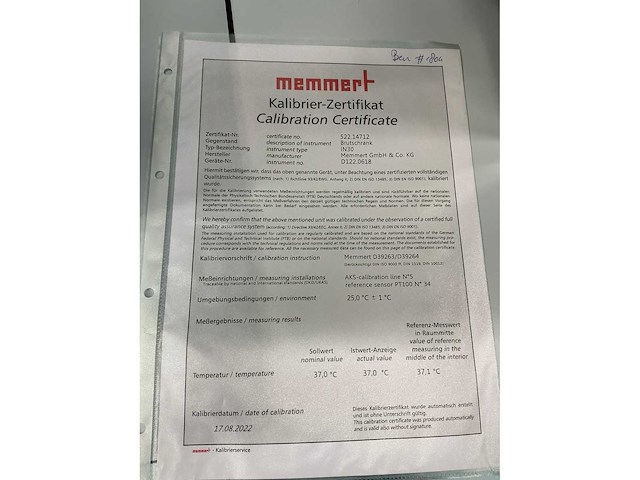 Memmert in30 laboratoriumincubator - afbeelding 8 van  9