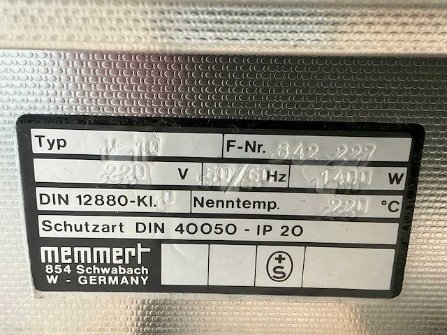 Memmert u10 laboratoriumoven - afbeelding 3 van  3
