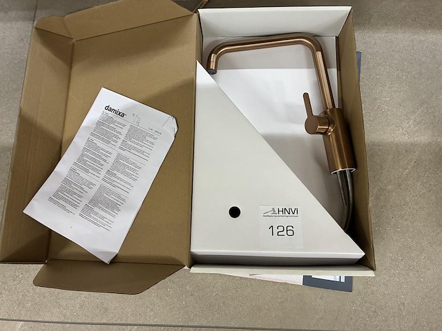 Mengkraan damixa silhouet kitchen mixer geborsteld koper. - afbeelding 1 van  2