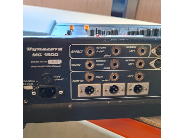 Mengpaneel, dynacord, mc1600, zwart, 1979 - afbeelding 10 van  11