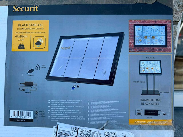 Menu bord - verlicht - reclamebord - afbeelding 1 van  2