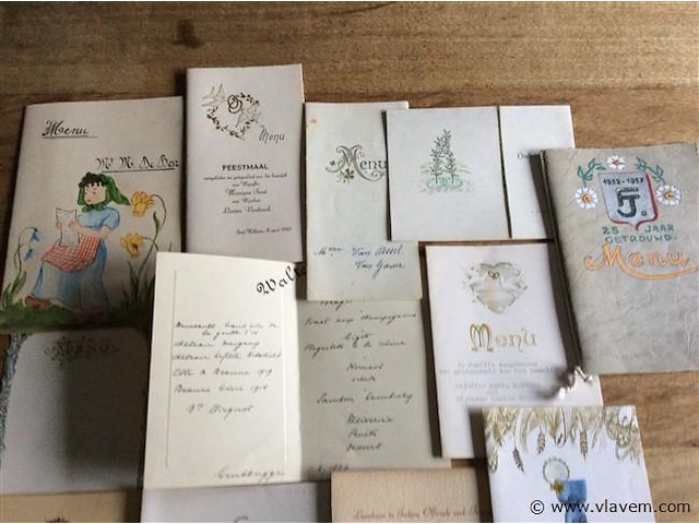 Menukaarten vnl j'50-60 - afbeelding 2 van  4