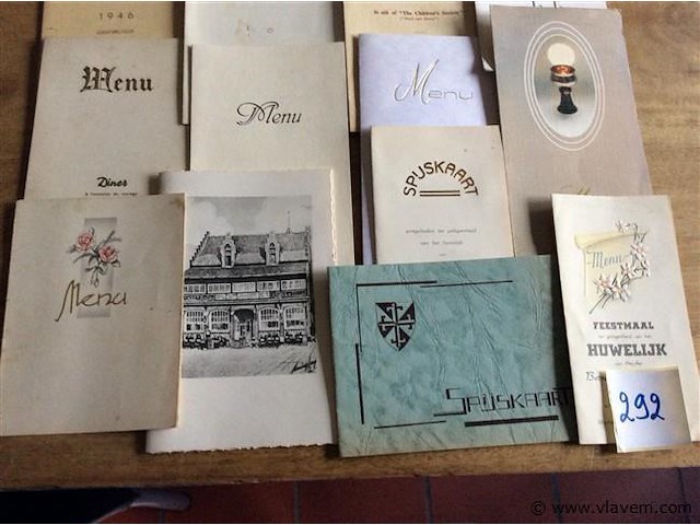 Menukaarten vnl j'50-60 - afbeelding 4 van  4