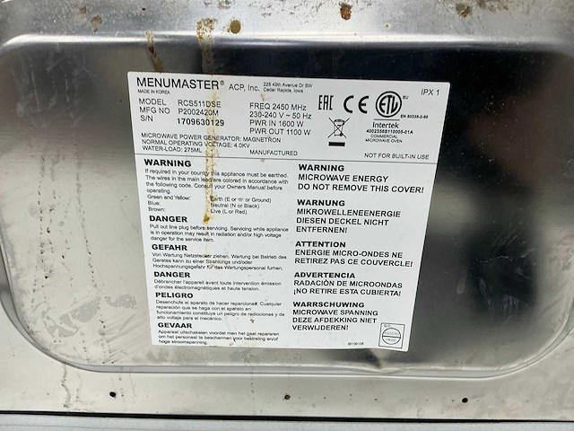 Menumaster - rcs511dse - magnetron - afbeelding 2 van  11