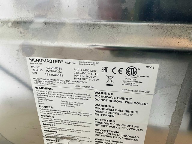 Menumaster rcs511dse magnetron - afbeelding 5 van  5