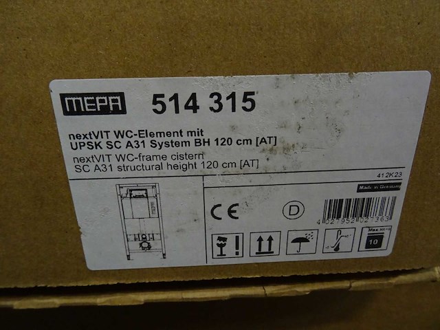 Mepa - nextvit upsk sc a31 system bh 120 cm (at) - inbouwreservoir - afbeelding 3 van  3