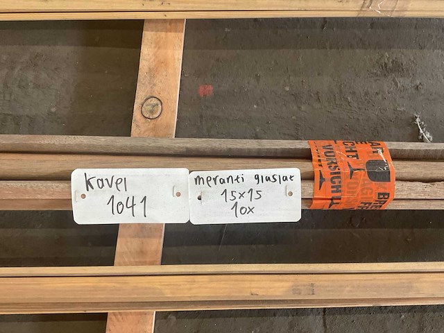 Meranti glaslat 15x15 cm (10x) - afbeelding 4 van  4