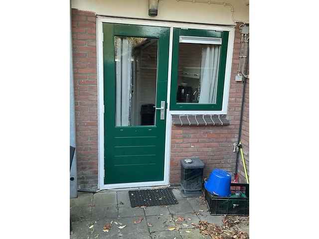 Meranti hardhouten buitendeur, hr++ glas; lage borstwering, houtkleur, pallet c - afbeelding 1 van  1
