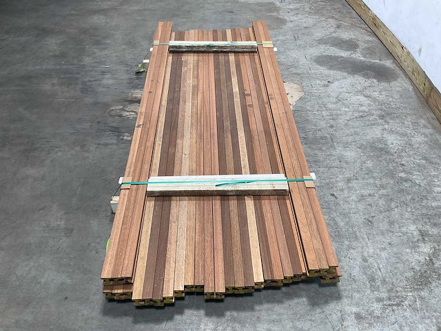 Merbau hardhouten stolpnaald profiel-n 215x5,6x4 cm (30x) - afbeelding 4 van  8