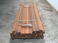 Merbau hardhouten stolpnaald profiel-n sponning - 215x5,6x4 cm (176x) - afbeelding 5 van  9