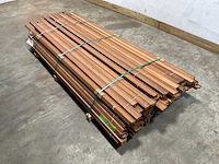Merbau hardhouten tongnaald profiel-n1 - 215x4,9x3,5 cm (179x) - afbeelding 1 van  9