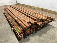 Merbau hardhouten tongnaald profiel-n1 - 215x4,9x3,5 cm (179x) - afbeelding 6 van  9