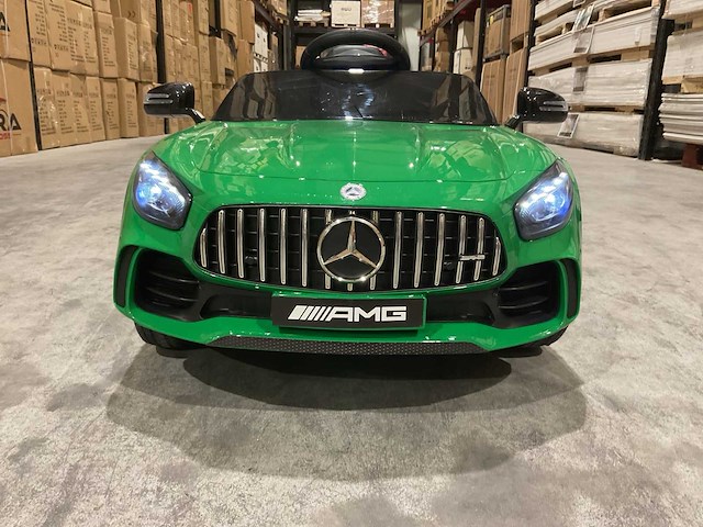 Mercedes amg gt r groen elektrische kinderauto - afbeelding 15 van  67