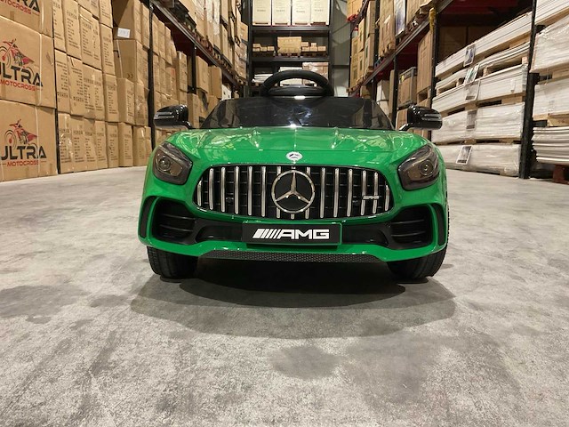 Mercedes amg gt r groen elektrische kinderauto - afbeelding 10 van  42
