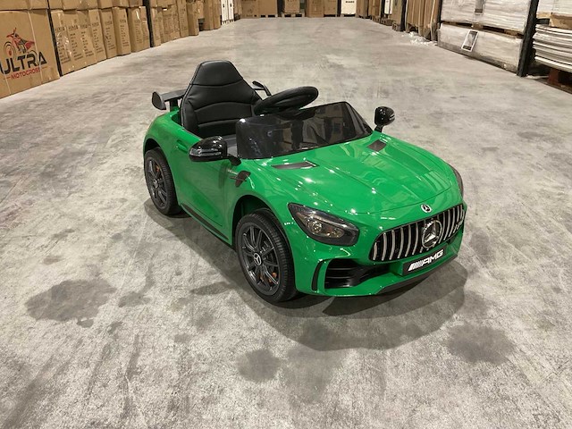 Mercedes amg gt r groen elektrische kinderauto - afbeelding 12 van  42