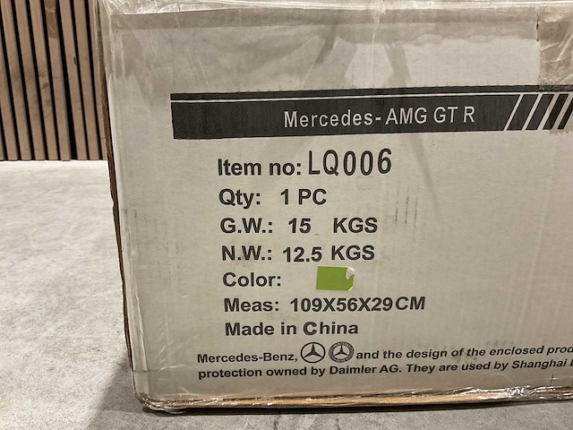 Mercedes amg gt r wit lq006 speelgoed - afbeelding 16 van  25