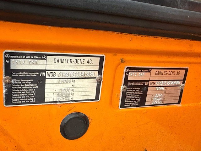 Mercedes benz - 1417 4x4 - vrachtwagen - afbeelding 14 van  28