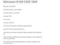 Mercedes-benz - 1968 - 200-280 (w115) - 250 - 27-23-fd - afbeelding 13 van  20