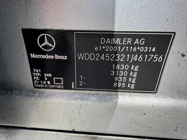 Mercedes-benz - 2009 - b-klasse - 170 business class - tf-608-v - afbeelding 18 van  20