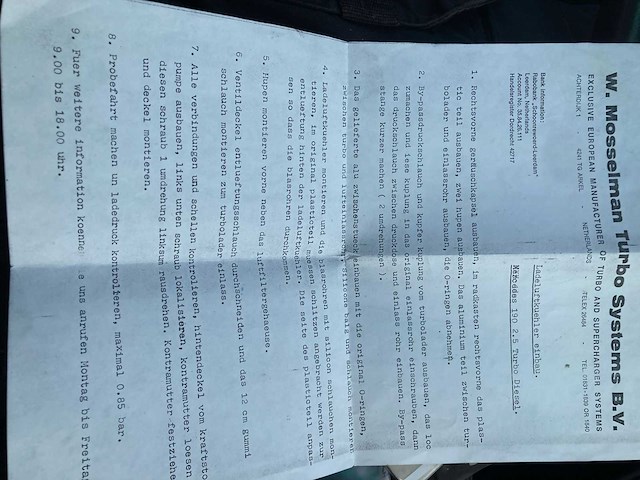 Mercedes-benz 1989 190-serie 2.5 d turbo, xd-29-dr - afbeelding 9 van  18