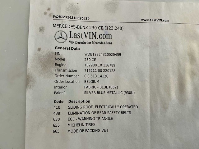 Mercedes-benz 230ce oldtimer - afbeelding 33 van  40