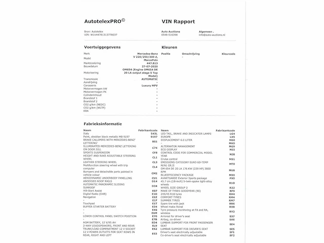 Mercedes-benz 300d v-klasse lang avantgarde edition 2020 automaat, kgj-27-k - afbeelding 40 van  47