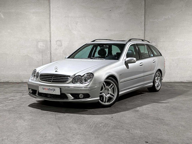 Mercedes-benz c55 combi amg 5.4 v8 367pk 2005 c-klasse, jsz-04-g youngtimer - afbeelding 12 van  48