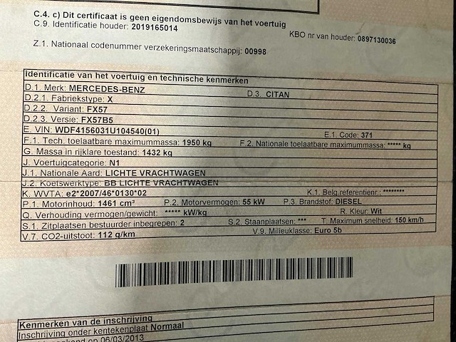 Mercedes-benz citan fx57b5 bedrijfswagen - afbeelding 29 van  36