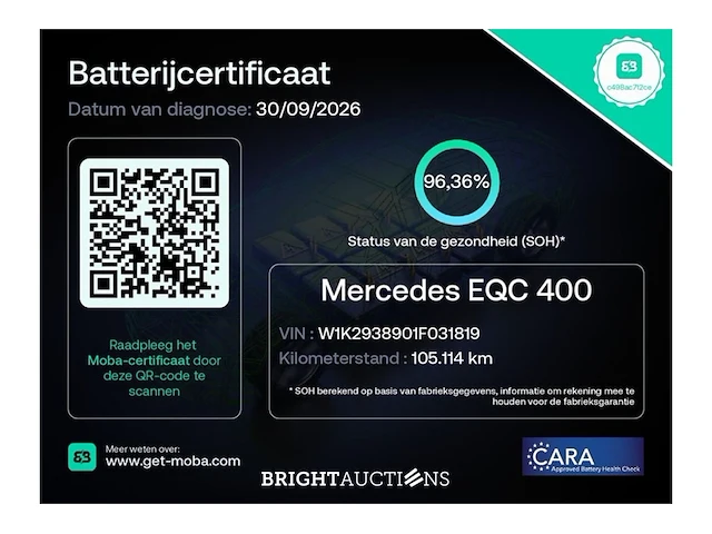 Mercedes-benz eqc 400 4matic80 business solution amg 80 kwh 2021 (origineel-nl) eqc-klasse, l-175-zj - afbeelding 42 van  44
