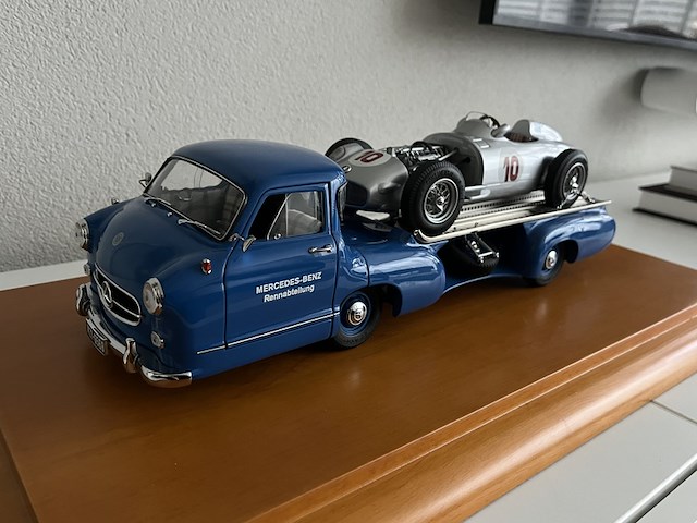 Mercedes-benz racetransport cmc 1:18, cmc, renntransporter 1:18 - afbeelding 11 van  18