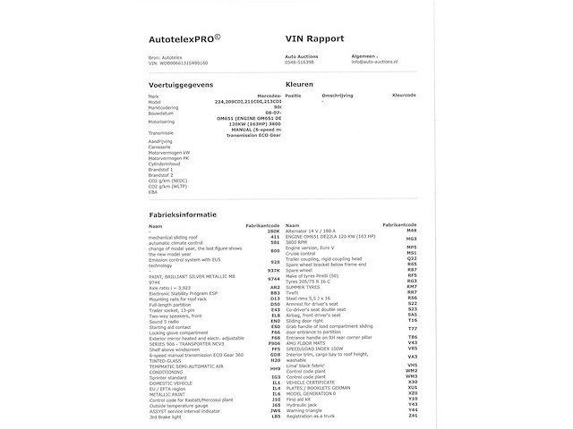 Mercedes-benz sprinter 216 2.2 cdi 366 dc 2010, 8-vxh-83 - afbeelding 19 van  27
