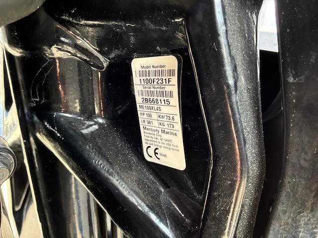 Mercury 100xl 4s buitenboordmotor - afbeelding 9 van  9