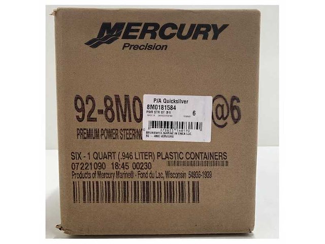 Mercury 6x 1l power steering fluid - 8m0181584 - afbeelding 2 van  5