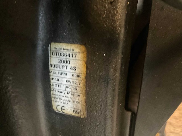 Mercury fourstroke 40elpt 4s buitenboordmotor - afbeelding 5 van  13