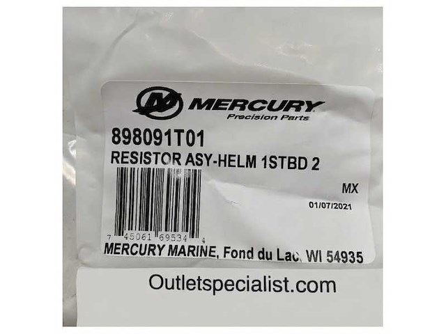 Mercury mercruiser resistor assembly cable - 898091t01 - afbeelding 2 van  4