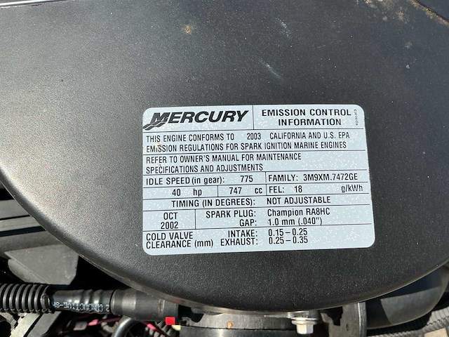 Mercury ot696222 40elptefi buitenboordmotor - afbeelding 8 van  17