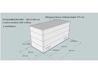 Merford studiobrick - geluidsdichte cabine/studio 450x180 - afbeelding 5 van  11