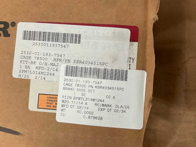 Meritor brake shoe set - afbeelding 1 van  3