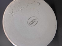 Merkelbach duitse vintage zoutgeglazuurde steengoed bierpul met een tinnen deksel - afbeelding 5 van  5