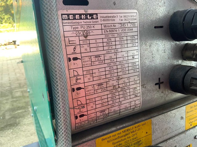 Merkle pu250k mig lasapparaat - afbeelding 6 van  6