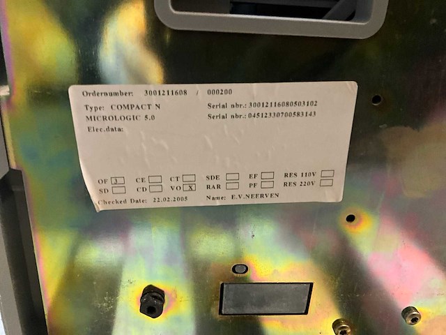 Merlin gerin compact ns 1600h 1600a circuit breaker - afbeelding 4 van  5