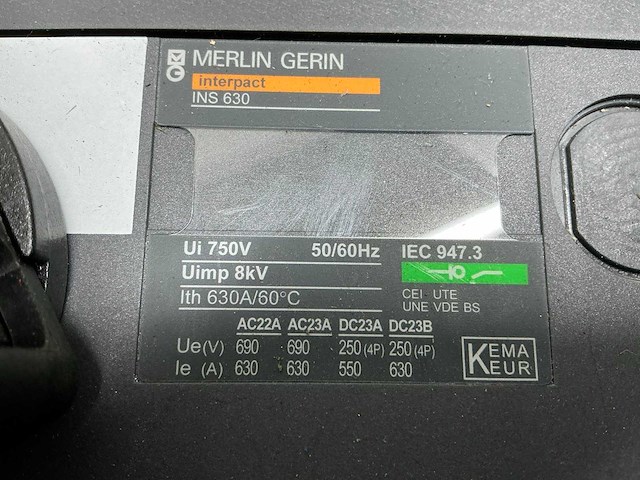 Merlin gerin ins630 630a schakelaar (3x) - afbeelding 8 van  9