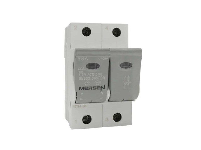 Mersen 63a 2-pole power switch disconnector fuse for marine electrical installations - j1012606b - afbeelding 1 van  7