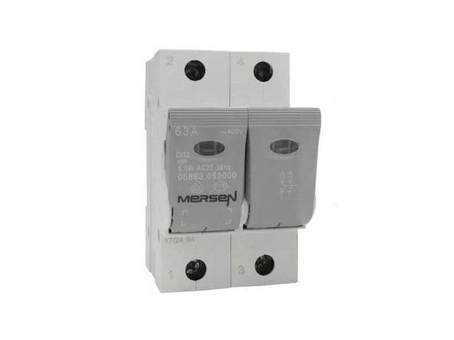 Mersen 63a 2-pole power switch disconnector fuse for marine electrical installations - j1012606b - afbeelding 2 van  7