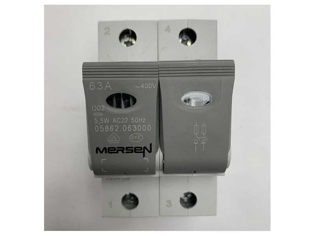 Mersen 63a 2-pole power switch disconnector fuse for marine electrical installations - j1012606b - afbeelding 3 van  7