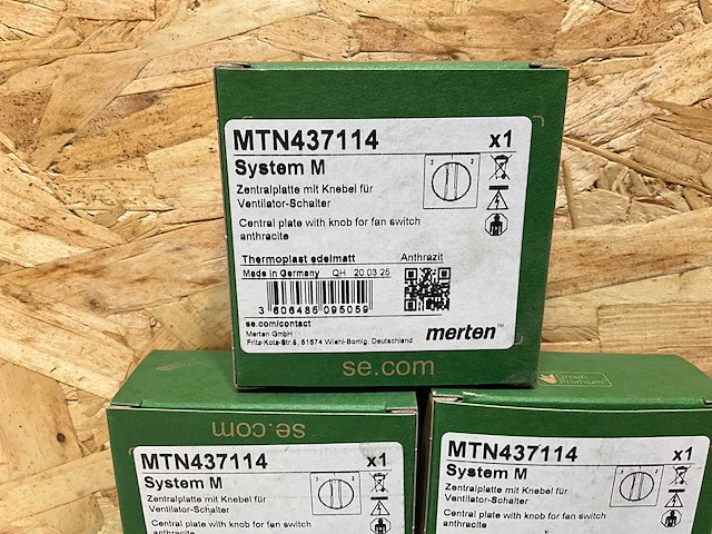 Merten mtn437114 centraalplaat voor mv schakelaar (9x) - afbeelding 3 van  3