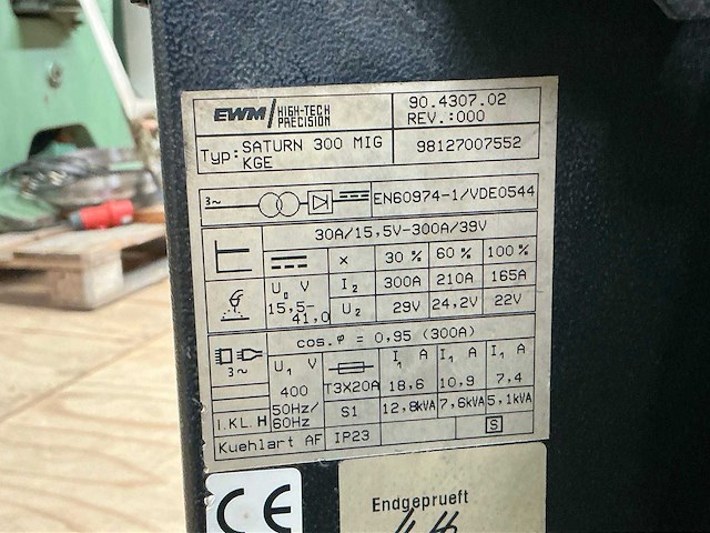 Messer ewm 300mig mig/mag lasapparaat - afbeelding 6 van  6