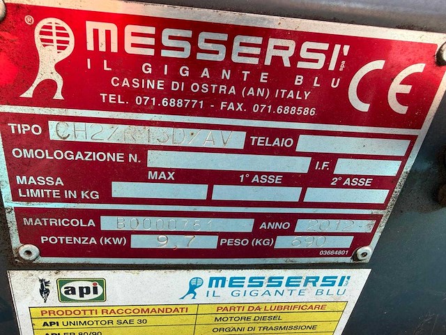 Messersi ch2-r 13d/av rupsdumper met ap automatische leveller - afbeelding 23 van  28